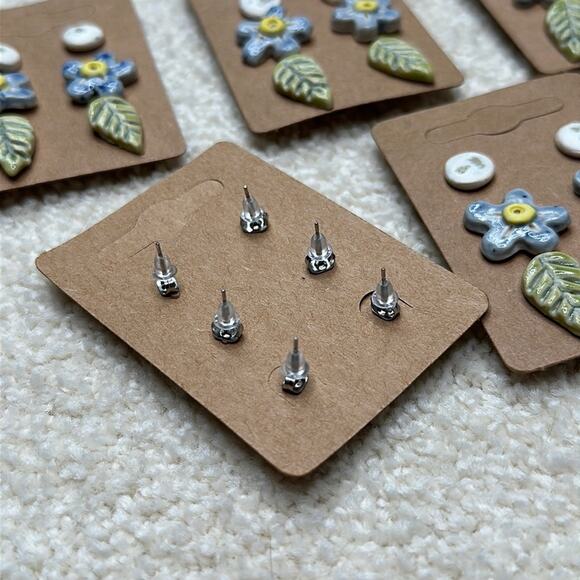 Forget-me-not Earring Set [Handmade] - Picture 2 of 6